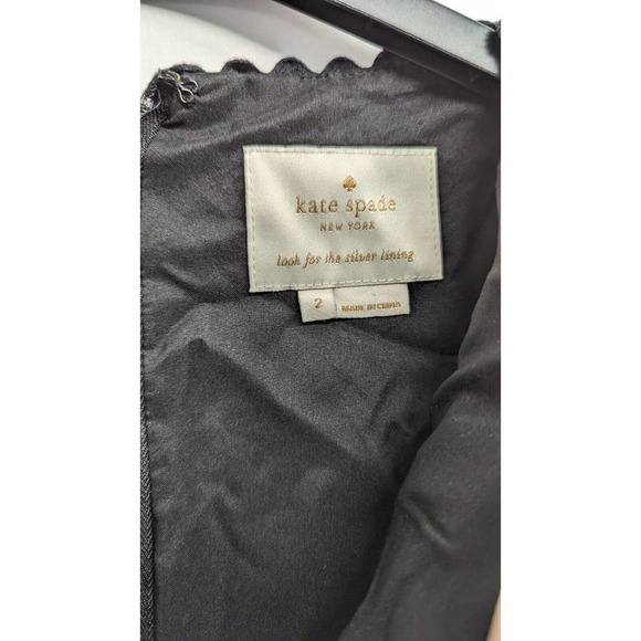 kate spade new york Jardin Tile Jacquard Hummingbird Floral Ruffle Dress Size 2 - Picture 8 of 10